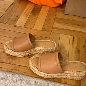Dolce Vita Brown Espadrille Slides